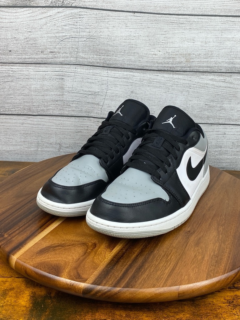 Nike Air Jordan 1 Low Shadow Toe Black Grey Shoes 553558-052 Men’s Size 11.5 - Picture 2 of 12